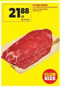 Real Canadian Superstore Flank Steak offer