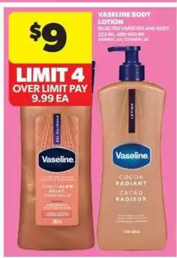 Real Canadian Superstore Vaseline Body Lotion offer