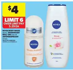 Real Canadian Superstore Nivea Body Wash or Deodorant offer