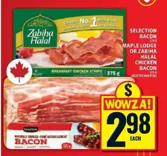 Food Basics Selection Bacon or Zabiha Halal Chicken Bacon offer