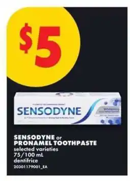 No Frills Sensodyne or Pronamel Toothpaste offer