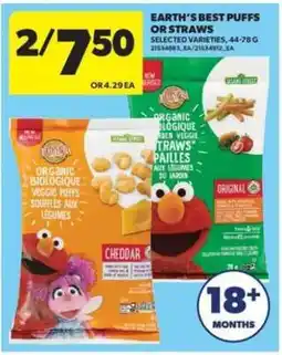 Real Canadian Superstore Earth's Best Puffs or Straws offer