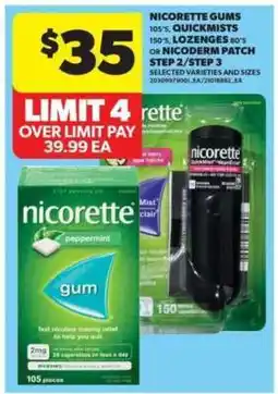 Real Canadian Superstore Nicorette Gums, Quickmists, Lozenges, or Nicoderm Patch offer