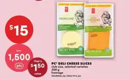 No Frills PC DELI CHEESE SLICES offer