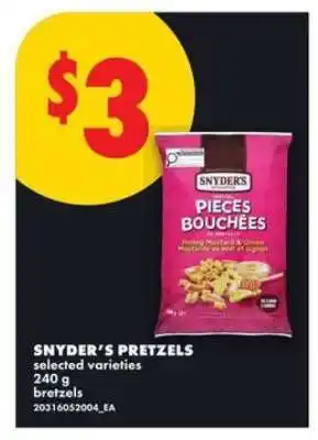 No Frills SNYDER'S PRETZELS offer