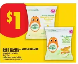 No Frills BABY BELLIES or LITTLE BELLIES BABY SNACKS offer