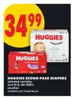 No Frills Huggies Econo Pack Diapers offer