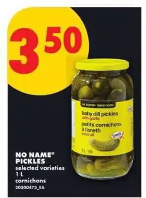 No Frills NO NAME PICKLES offer