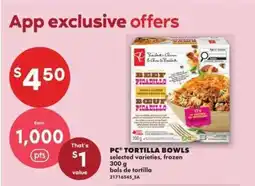 No Frills PC Tortilla Bowls offer