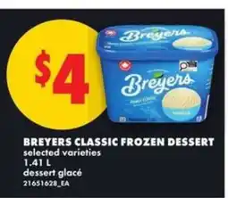 No Frills BREYERS CLASSIC FROZEN DESSERT offer