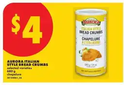 No Frills AURORA ITALIAN STYLE BREAD CRUMBS offer