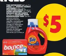No Frills Tide Detergent, Bounce Dryer Sheets offer