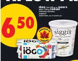 No Frills iÖGO or SIGGI'S Yogurt offer