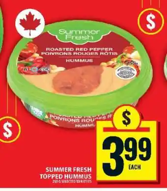 Food Basics SUMMER FRESH TOPPED HUMMUS offer