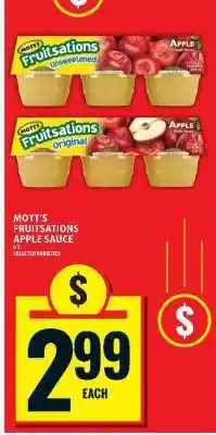 Food Basics Mott's Fruitsations Apple Sauce offer