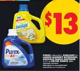 No Frills Purex, Sunlight, Snuggle offer