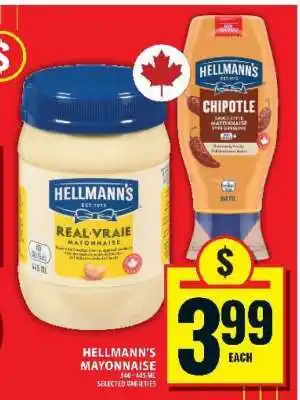 Food Basics Hellmann's Mayonnaise offer