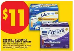 No Frills Ensure or Glucerna Ready to Drink Shakes offer