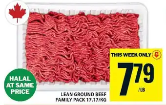 Food Basics Lean Ground Beef Family Pack offer