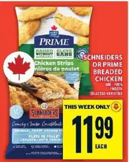 Food Basics Schneiders or Prime Breaded Chicken offer
