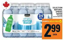 Food Basics SELECTION NATURAL SPRING WATER offer