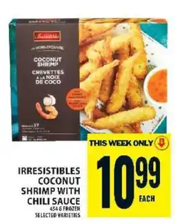 Food Basics IRRESISTIBLES COCONUT SHRIMP WITH CHILI SAUCE offer