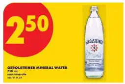 No Frills GEROLSTEINER MINERAL WATER offer