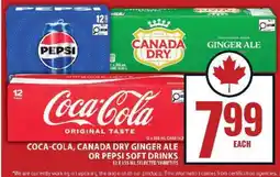 Food Basics Coca-Cola, Canada Dry Ginger Ale or Pepsi Soft Drinks offer