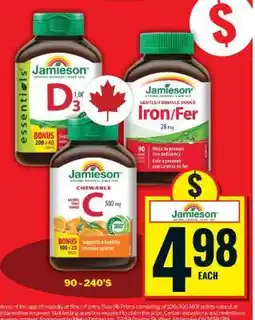 Food Basics Jamieson Vitamins offer