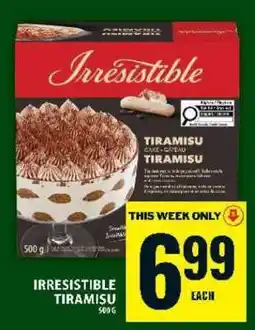 Food Basics Irresistible Tiramisu offer