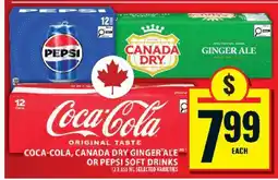Food Basics Coca-Cola, Canada Dry Ginger Ale or Pepsi Soft Drinks offer