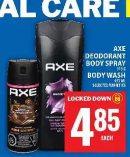 Food Basics Axe Deodorant/Body Spray/Body Wash offer