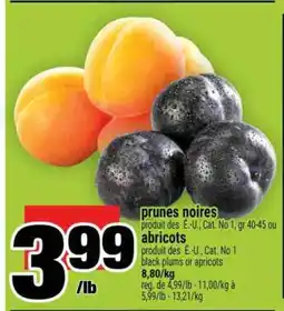 Super C prunes noires ou abricots offer