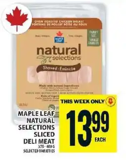 Food Basics MAPLE LEAF NATURAL SELECTIONS SLICED DELI MEAT offer