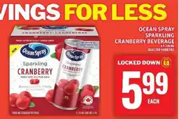Food Basics Ocean Spray Sparkling Cranberry Beverage offer