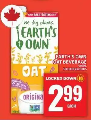 Food Basics EARTH’S OWN OAT BEVERAGE offer