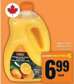 Food Basics IRRESISTIBLES ORANGE JUICE offer