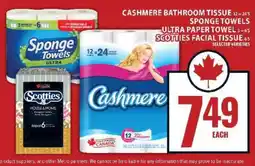 Food Basics Cashmere Bathroom Tissue, Sponge Towels, Ultra Paper Towel, Scotties Facial Tissue offer