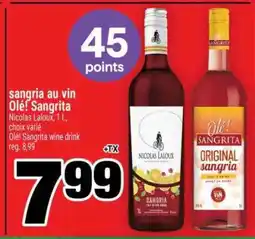 Super C sangria au vin Olé! Sangrita offer