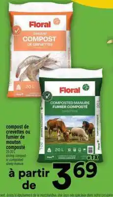 Super C Floral Shrimp Compost or Composted Sheep Manure offer