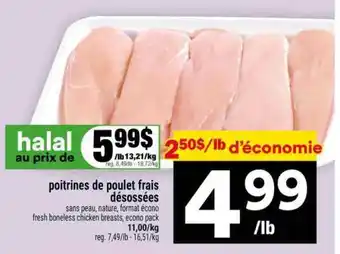 Super C Poitrines de poulet frais désossées offer