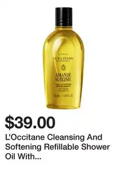 Sephora L'Occitane Cleansing And Softening Refillable Shower Oil With Almond Oil offer