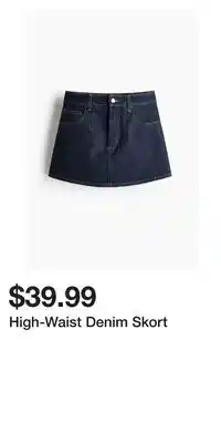H&M High-Waist Denim Skort offer