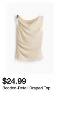H&M Beaded-Detail Draped Top offer