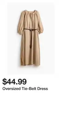 H&M Oversized Tie-Belt Dress offer