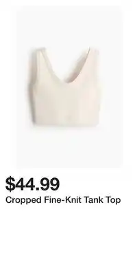 H&M Cropped Fine-Knit Tank Top offer