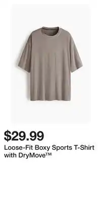 H&M Loose-Fit Boxy Sports T-Shirt with DryMove offer
