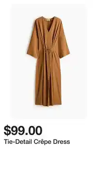 H&M Tie-Detail Crêpe Dress offer