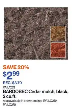 Patrick Morin Cedar mulch, black, 2 cu.ft offer