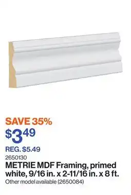 Patrick Morin MDF Framing, primed white, 9/16 in. x 2-11/16 in. x 8 ft offer